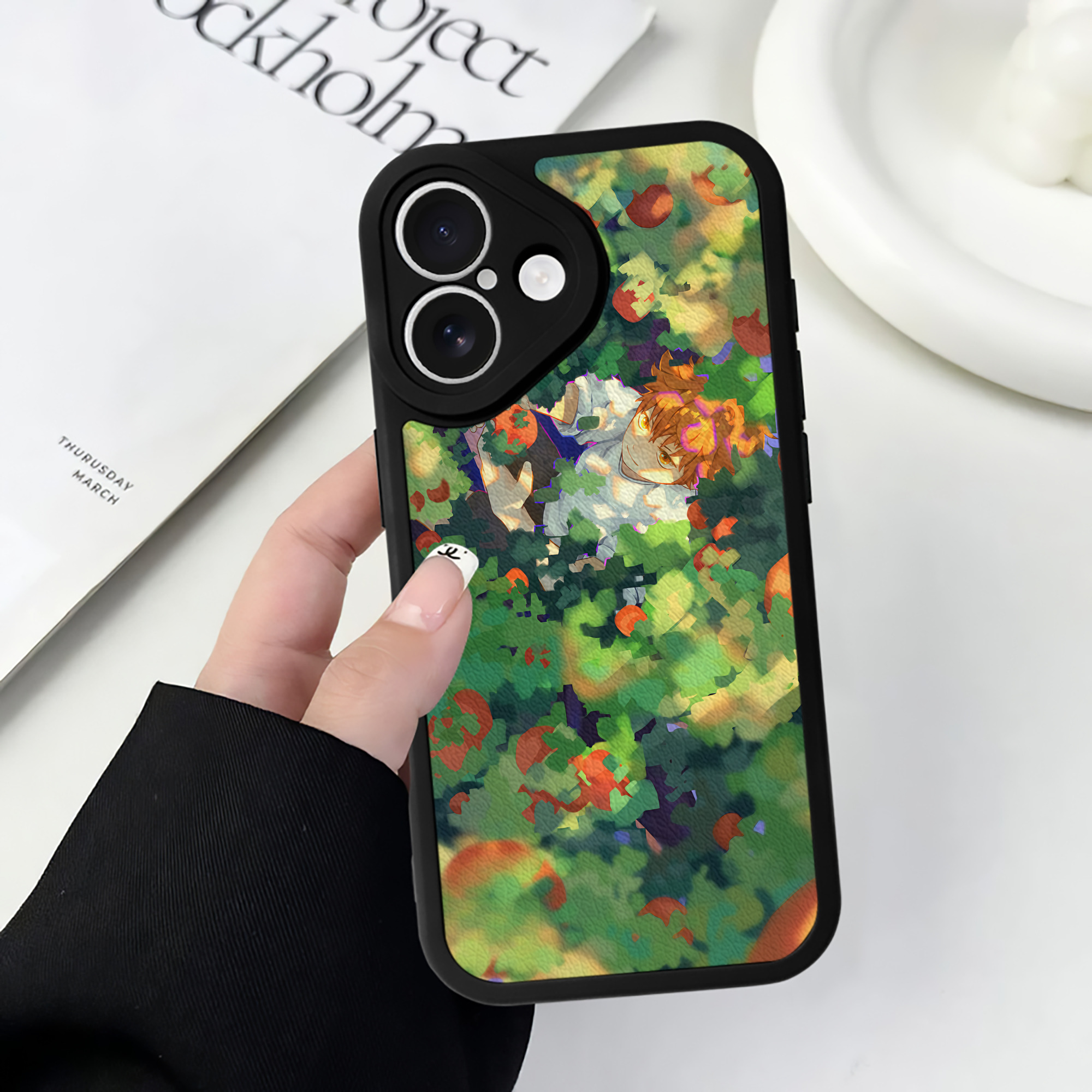 （画像用） ハイキュー!! Haikyu!! 【iPhone 16シリーズ対応】シリコンスマホケース（レザー調） 材質：シリコン
